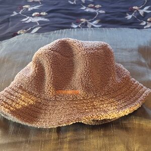 Steve Madden Brown Fleece Bucket Hat